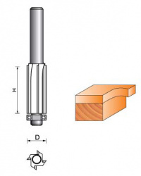 Фреза ГЛОБУС 1020 D16 h50 z4 кромочная прямая