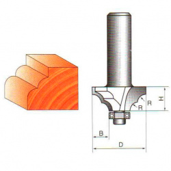 Фреза ГЛОБУС 2009 R8 кромочная фигурная с нижним подшипником