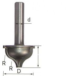 Фреза ГЛОБУС 2056 R6 пазовая фасонная